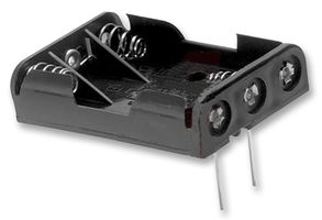 KEYSTONE 2479 Battery Holder, AAA x 3, Through Hole