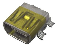 MOLEX 67803-8020 USB Connector, Mini USB Type AB, USB 2.0, Receptacle, 5 Ways, Surface Mount, Right Angle