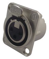 NEUTRIK NC3FD-LX XLR Connector, 3 Contacts, Socket, Panel Mount, Silver Plated Contacts, Metal Body, DLX