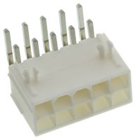 MOLEX 39-30-1102 引脚针座, 线至板, 4.2 mm, 2 排, 10 触点, 通孔直角, Mini-Fit Jr. 5569 Series