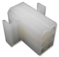 MOLEX 03-09-1061 连接器外壳, 双排, 安装耳, 斜坡, Standard .093" 1261, 插座, 6 路, 5.03 mm