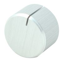 MULTICOMP 22H-2D-A 旋钮, 圆形杆, 6.35 mm, 铝, 顶部带指示线的圆盘, 22 mm