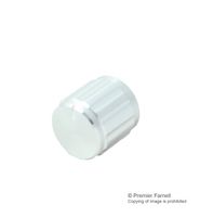MULTICOMP 15T-2D Knob, Round Shaft, 6.35 mm, Aluminium, Round with Top Indicator Line, 15 mm