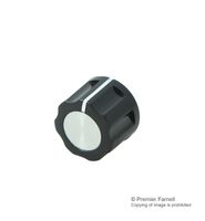 MULTICOMP CF-X5-M-S(6.4)E 旋钮, 圆形杆, 6.4 mm, 塑料, 侧边带指示线的圆盘, 16 mm, M