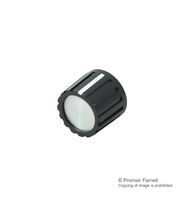 MULTICOMP CF-AZ-M-S(6.4)E 旋钮, 圆形杆, 6.4 mm, 塑料, 侧边带指示线的圆盘, 13.4 mm, M