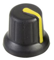 MULTICOMP CR-BA-2C6-180D 旋钮, D型杆, 6 mm, 塑料, 带指示线的圆盘, 15.7 mm, CRBA