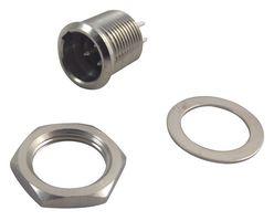 SWITCHCRAFT/CONXALL TB3M XLR Connector, 3 Contacts, Plug, Panel Mount, Silver Plated Contacts, Metal Body, TB Tini Q-G