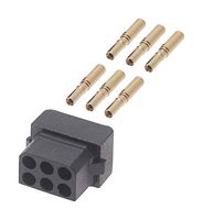 HARWIN M80-8880605 Rectangular Connector, Datamate L-Tek M80, 6 Contacts, Receptacle, 2 mm, Crimp, 2 Row