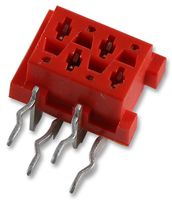 AMP - TE CONNECTIVITY 7-215460-8 PCB插座, 板至板, 1.27 mm, 2 排, 8 触点, 通孔安装直角, Micro-MaTch系列