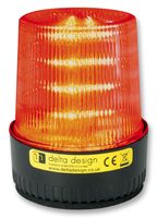 DELTA DESIGN 44800301 警示灯, LED, 红色, 闪烁, 230VAC, IP67, 115mm直径, 95mm高