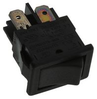 ARCOLECTRIC / BULGIN LIMITED H8550VBAAA Rocker Switch, Miniature, Off-On, DPST, Non Illuminated, Panel Mount, Black, 8500 Series