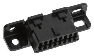 MOLEX 51116-1601 连接器外壳, 黑色, OBD-II 51116 Series, 插座, 16 路, 4 mm, Molex OBD-II 50420 系列母压接端子