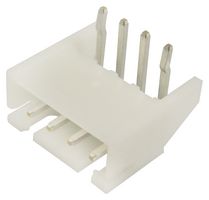 JST / JAPAN SOLDERLESS TERMINALS S4B-XH-A (LF)(SN) 引脚针座, 直角, 线至板, 2.5 mm, 1 排, 4 触点, 通孔直角, XH