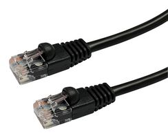 VIDEK 2965-20BK 以太网电缆, UTP, 跳线, Cat5e, RJ45插头至RJ45插头, 黑色, 20 m