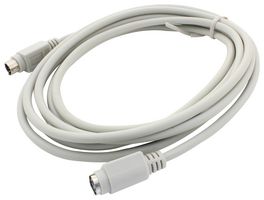VIDEK 3073-3 Computer Cable, Extension, Mini-DIN Plug, PS/2, Mini-DIN Socket, PS/2, 9.8ft, 3m, Ivory