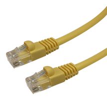 VIDEK 2965-1.5Y Ethernet Cable, Patch Lead, Cat5e, RJ45 Plug to RJ45 Plug, Yellow, 1.5 m