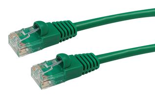 VIDEK 2965-1.25G 以太网电缆, 连接线, CAT5E, RJ45 公至RJ45, 公, 绿色, 1.25M