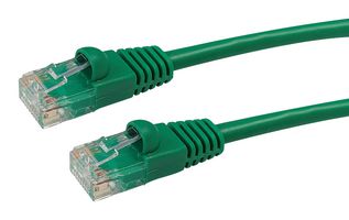 VIDEK 2965-2G Ethernet Cable, UTP, Patch Lead, Cat5e, RJ45 Plug to RJ45 Plug, Green, 2 m