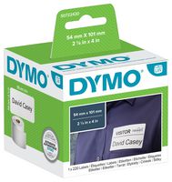 DYMO S0722430 标签, Shipping, 标识, 54 mm H x 101 mmW, 纸, 白底黑字, 220