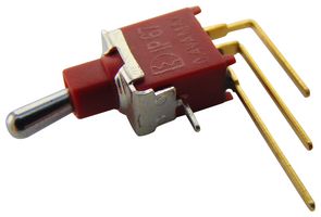 MULTICOMP PRO 2AS2T2A1M7RE 拨动开关, 开-(开), SPDT, 不发光, 2AS2, 通孔安装, 100 mA