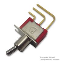 MULTICOMP PRO 1MS4T2B4M7RE 拨动开关, (开)-关-(开), SPDT, 不发光, 1M, 通孔安装, 100 mA