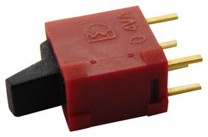 MULTICOMP PRO 4US1R202M2RN Rocker Switch, On-On, SPDT, Non Illuminated, Through Hole, Black, 4U