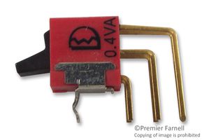 MULTICOMP PRO 4UD1R202M7RN Rocker Switch, On-On, DPDT, Non Illuminated, Through Hole, Black, 4U