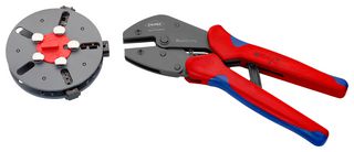 KNIPEX 97 33 01 压接工具, 手动, 20-10AWG Non-Insulated Open Plug Type Connectors