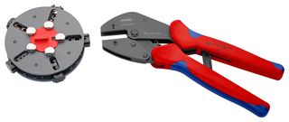 KNIPEX 97 33 02 压接工具, 杠杆操作, 手动, 20-10AWG Non-Insulated Open Plug Type Connectors