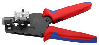 KNIPEX 12 12 11 Wire Stripper, Universal, 195mm, with Length Stop and Four Replaceable Blades