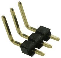 MULTICOMP PRO MC34747 引脚针座, 板至板, 2.54 mm, 1 排, 3 触点, 通孔直角, MC34