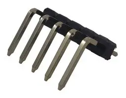 MULTICOMP PRO 2211R-05G 引脚针座, 板至板, 2.54 mm, 1 排, 5 触点, 通孔直角, 2211R