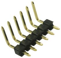 MULTICOMP PRO MC34751 引脚针座, 直角, 板至板, 2.54 mm, 1 排, 6 触点, 通孔安装, MC34