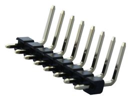 MULTICOMP PRO MC34753 引脚针座, 板至板, 2.54 mm, 1 排, 8 触点, 通孔直角, MC34