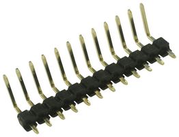 MULTICOMP PRO MC34757 引脚针座, 板至板, 2.54 mm, 1 排, 12 触点, 通孔直角, MC34