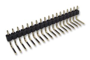MULTICOMP PRO MC34761 引脚针座, 板至板, 2.54 mm, 1 排, 18 触点, 通孔直角, MC34