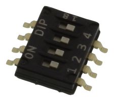 MULTICOMP PRO MCDHN-04F-V DIP / SIP Switch, 4 Circuits, Slide, Surface Mount, SPST, 24 V, 25 mA