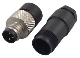 MOLEX N03MA03124 圆形连接器, Field Attachable Circular Connector, Nano-Change 120091系列, 电缆安装插头, 3 触点, 焊接引脚, 螺纹