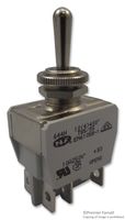 APEM 644H/2 拨动开关, 开-开-开, DP3T, 不发光, 600H Series, 面板安装, 10 A