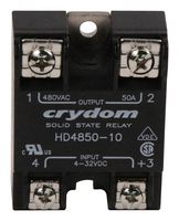 SENSATA/CRYDOM HD4850-10 固态继电器, SPST-常开, 50 A, 530 VAC, 面板安装, 螺丝, 随机