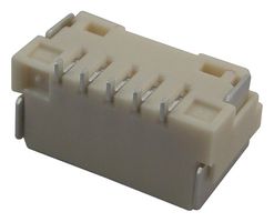 MOLEX 502386-0570 PCB插座, 线至板, 1.25 mm, 1 排, 5 触点, 表面安装直角, CLIK-Mate 502386