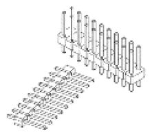 AMPHENOL COMMUNICATIONS SOLUTIONS 95278-101A06LF Pin Header, Vertical, Board-to-Board, 2.54 mm, 2 Rows, 6 Contacts, Surface Mount Straight