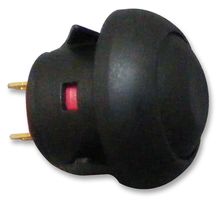 MULTICOMP PRO MCPAS6B1M1CE2 工业按钮开关, PAS6, 13.6 mm, SPST, 关-(开), 圆形, 黑色