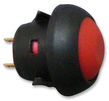MULTICOMP PRO MCPAS6B1M1CE3 工业按钮开关, PAS6, 13.6 mm, SPST, 关-(开), 圆形, 红色