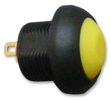 MULTICOMP PRO MCPAS6B2M1CE5 工业按钮开关, PAS6, 13.6 mm, SPST, 关-(开), 圆形, 黄色