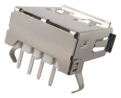 WURTH ELEKTRONIK 61400416021 连接器, USB, USB A, USB 2.0, 插座, 4 路, 通孔安装, 直角型