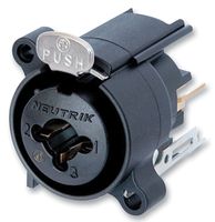 NEUTRIK NCJ6FA-V XLR连接器, Combo XLR+1/4英寸插口, 3 触点, 插座, 面板安装, 镀金触芯, 金属主体, Combo A