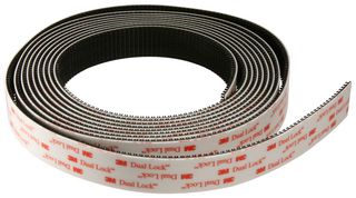3M MP-3551/52 BLACK 钩环紧固件, 可重新闭合, 粘合剂底, 1 ", 25.4 mm, 黑色, 聚丙烯PP