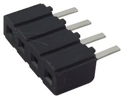 SAMTEC CES-104-01-T-S PCB插座, 板至板, 2.54 mm, 1 排, 4 触点, 通孔安装, CES
