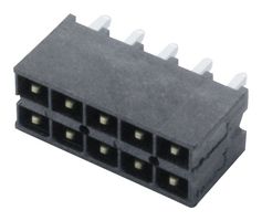 SAMTEC IPT1-105-01-S-D Pin Header, Board-to-Board, 2.54 mm, 2 Rows, 10 Contacts, Through Hole, IPT1